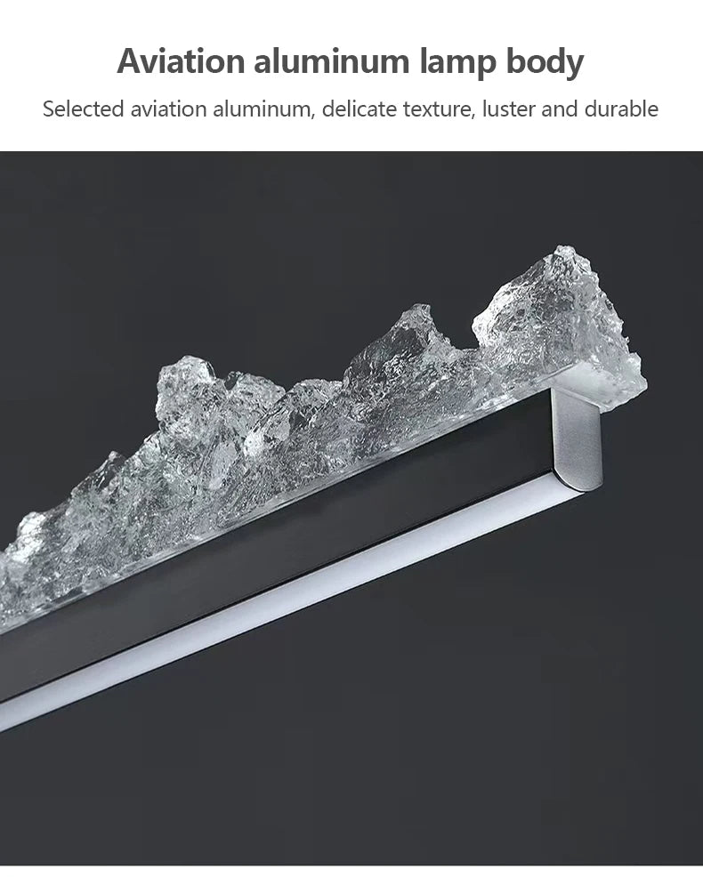 Pendant Light - Italian Minimalist Iceberg Chandeliers Modern Luxury Long Strip Hanging Lights for Bedroom Dining Room Kitchen Island Led Lamp SW-36210123 - SWEET-LIGHTS