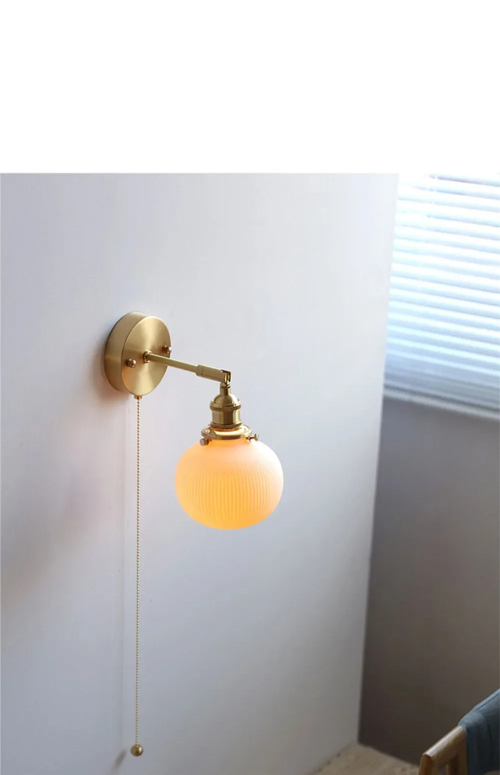 Wall Light - Modern White Ceramic Wall Mounted Lamps for Hotel Bedroom Bedside Pull Switch Sconce Nordic Hallway Aisle SW-36210458 - SWEET-LIGHTS