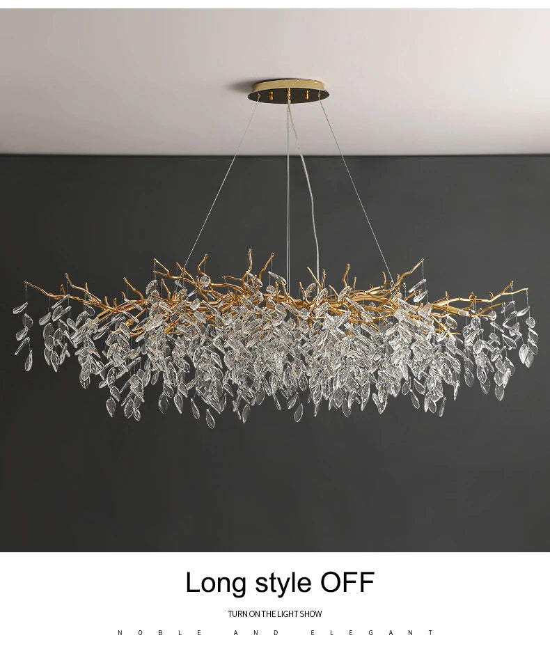 Pendant Light - French Luxury Golden Modern Branch Chandelier SW-36214678 - SWEET-LIGHTS