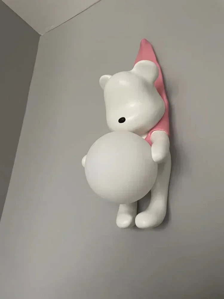 Children Lighting - SANDYHA Modern Resin Wall Lamp Cute Bear Design SW-36210578 - SWEET-LIGHTS