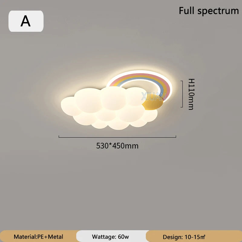 Children Lighting - Cartoon Cloud Rainbow Ceiling Light Bear Horse Rabbit Bedroom Lamps Eye Care Chandelier SW-36210345 - SWEET-LIGHTS