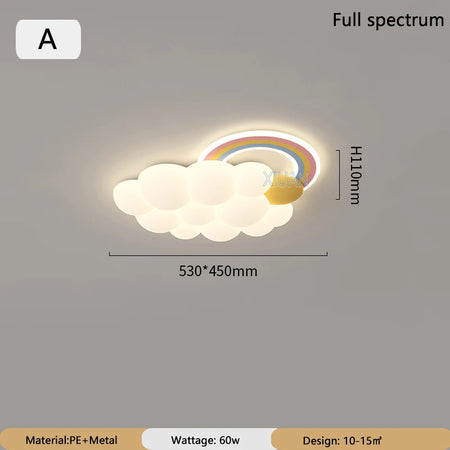 Children Lighting - Cartoon Cloud Rainbow Ceiling Light Bear Horse Rabbit Bedroom Lamps Eye Care Chandelier SW-36210345 - SWEET-LIGHTS