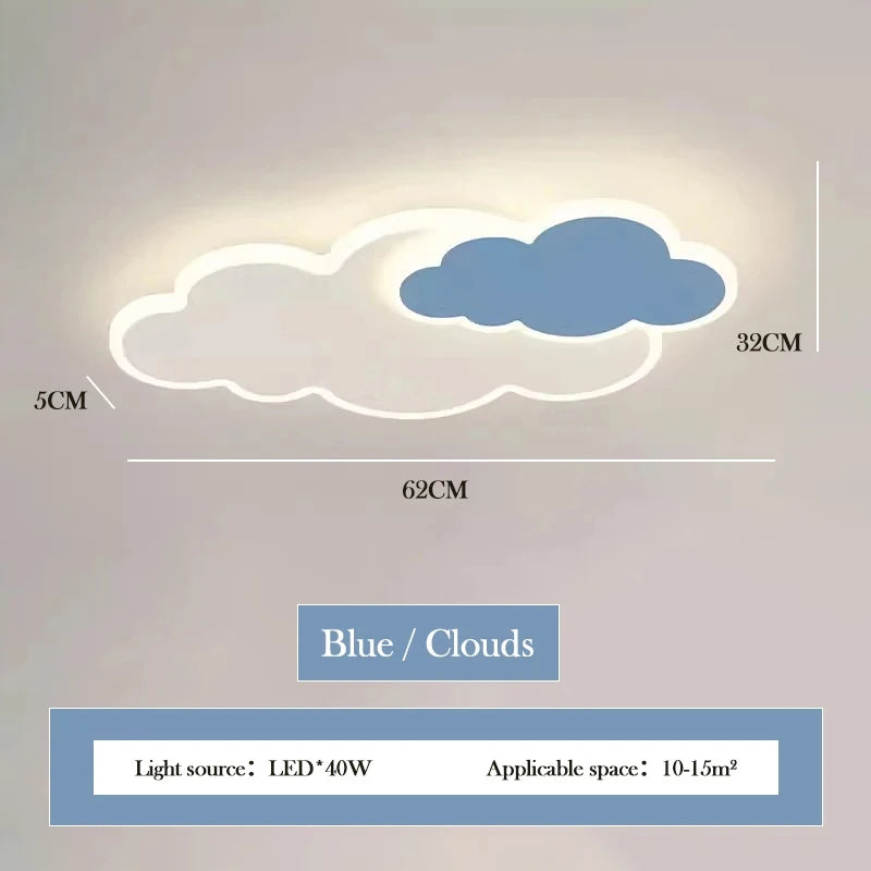 Children Lighting - Creative Cloud Children's Room LED Ceiling Light Modern Bedroom Study Lamp Nordic Designer Fixture SW-36210458 - SWEET-LIGHTS