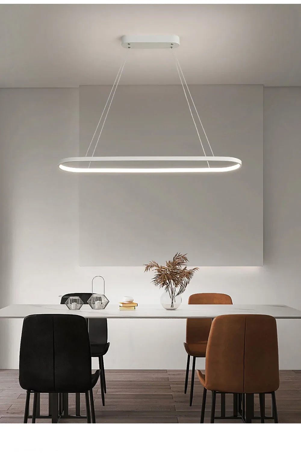Pendant Light - Modern LED 70/90cm Elliptical Lamp SW-36210789 - SWEET-LIGHTS