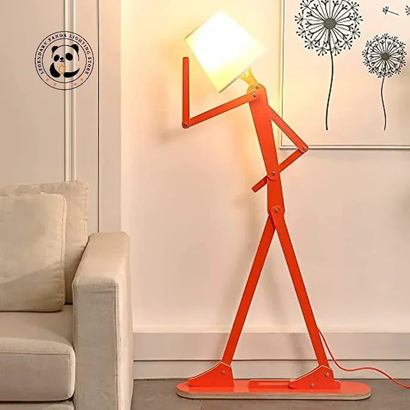Floor Lamp - Creative DIY Wooden Humanoid Puppet LED Light SW-36210123 - SWEET-LIGHTS