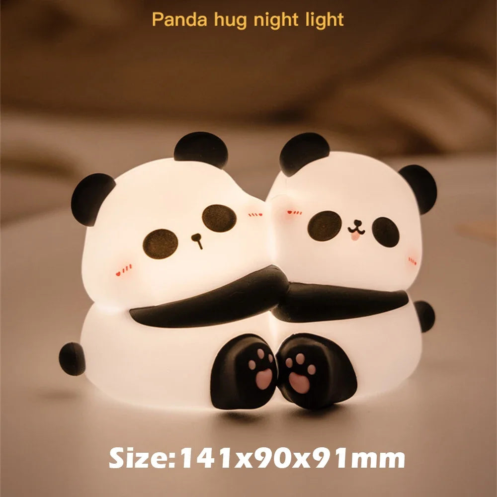 Children Lighting - Cute Hug Panda Night Light LED Squishy Animal Night Lamp 3 Level Dimmable for Kids SW-36210345 - SWEET-LIGHTS