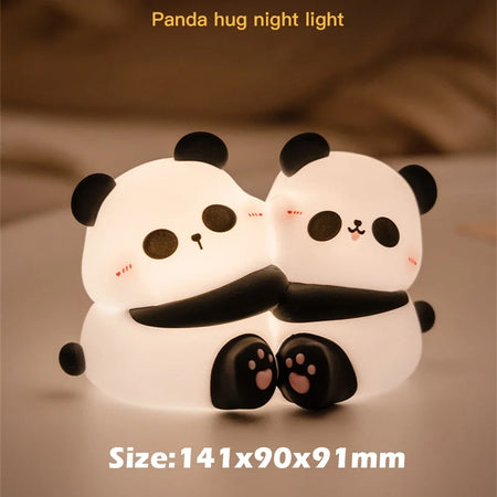 Children Lighting - Cute Hug Panda Night Light LED Squishy Animal Night Lamp 3 Level Dimmable for Kids SW-36210345 - SWEET-LIGHTS