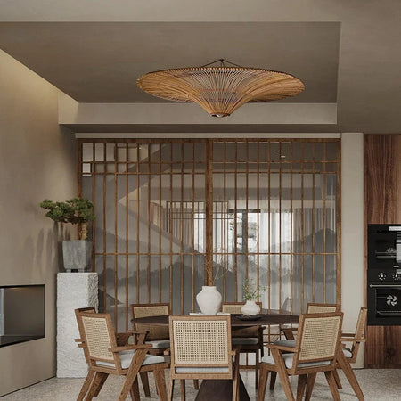 Pendant Light - Wabi Sabi Japanese Rattan Wicker Chandelier SW-36210987 - SWEET-LIGHTS