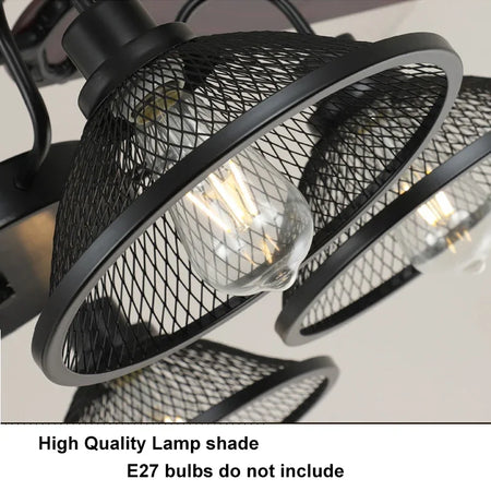 Fans - Rustic Industrial Ceiling Fan with Light and Remote Control SW-36210927 - SWEET-LIGHTS