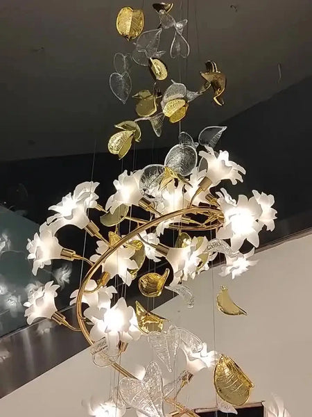 Chandelier - Loft Hanging Crystal Pendant Light for Modern Luxury Hotel Lobby Living Room SW-36210578 - SWEET-LIGHTS