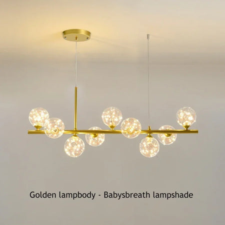 Pendant Light - Modern Long Dining Room Chandelier Glass Ball Lampshade Light Over The Table Kitchen Office Pendant Lamp Home Decor Luminaires SW-36210789 - SWEET-LIGHTS
