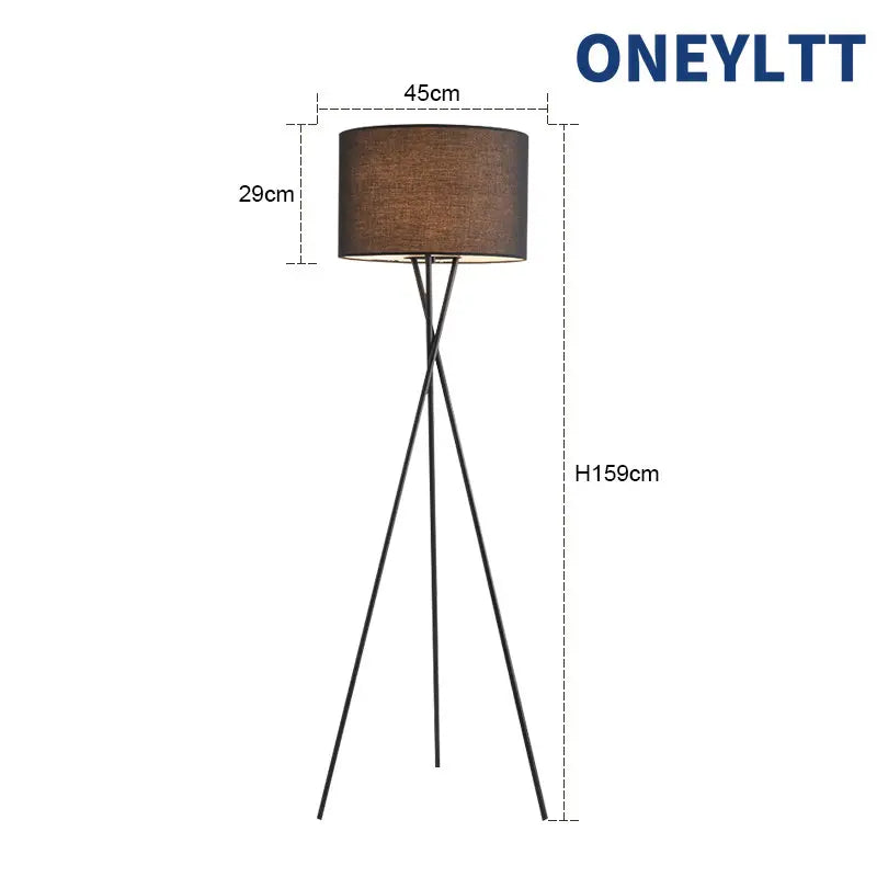Floor Lamp - Scandinavian Fabric Led Tripod Design Light SW-36210347 - SWEET-LIGHTS