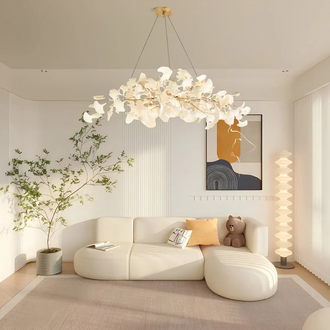 Chandelier - Nordic Modern Long Ginko Leaf Pendant Light for Living Room Dining Room Bedroom Kitchen SW-36210478 - SWEET-LIGHTS