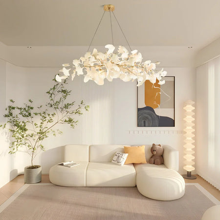 Chandelier - Nordic Modern Long Ginko Leaf Pendant Light for Living Room Dining Room Bedroom Kitchen SW-36210478 - SWEET-LIGHTS