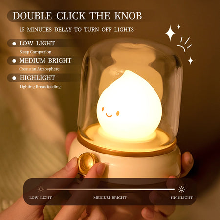 Table Lamp - Cute Kerosene LED Night Light USB Rechargeable SW-36210789 - SWEET-LIGHTS
