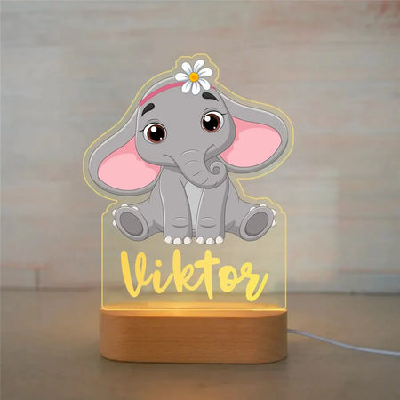 Children Lighting - Personalized Animal Night Light Custom Name Acrylic Lamp for Kids Bedroom SW-36210346 - SWEET-LIGHTS