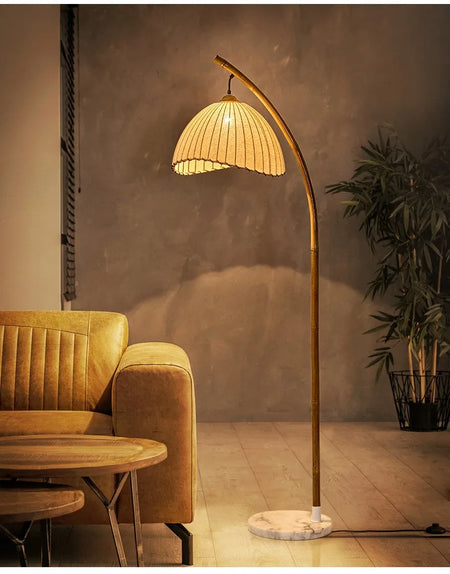 Floor Lamp - Foyer Wabi Sabi Canvas Shades LED Metal Light SW-36211023 - SWEET-LIGHTS