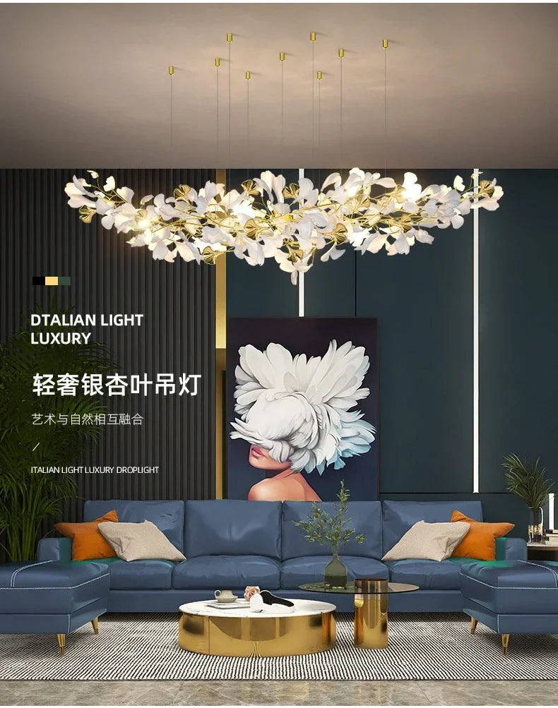 Pendant Light - Modern Luxury Ginkgo LED Chandelier Fixture SW-36210729 - SWEET-LIGHTS