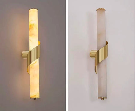 Wall Light - Art Deco Natural Marble Dimmable Copper LED Sconce SW-36210789 - SWEET-LIGHTS
