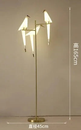 Floor Lamp - Perch Light LED Designer Gold Origami Bird Lamp SW-36210345 - SWEET-LIGHTS