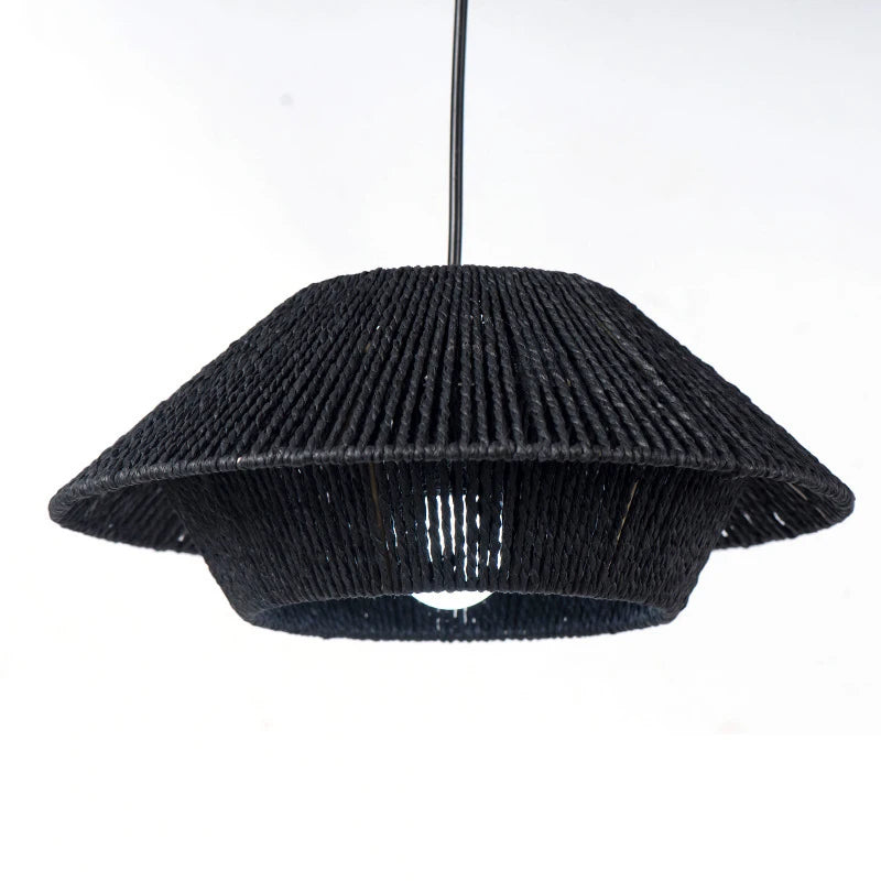 Lampshade - 30cm Paper Rope Hand Knit Vintage Light Cover SW-36210457 - SWEET-LIGHTS