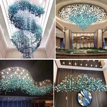 Chandelier - Large Luxury Cristal Lighting Fixtures Modern Stone Crystal LED Chandelier For Living Room Indoor Decor SW-36210347 - SWEET-LIGHTS
