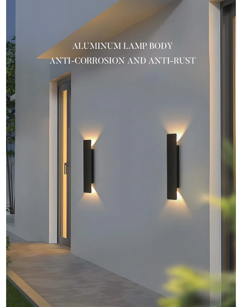 Outdoor Light - Waterproof Aluminum Wall Lamp 18W LED Black SW-36210578 - SWEET-LIGHTS