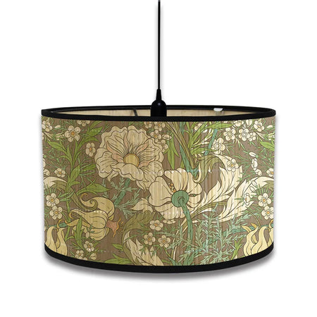 Lampshade - Nordic Style Green Plant Pattern Bamboo Art SW-36210457 - SWEET-LIGHTS