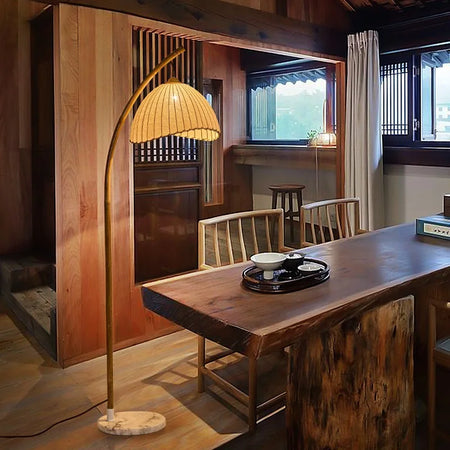 Floor Lamp - Foyer Wabi Sabi Canvas Shades LED Metal Light SW-36211023 - SWEET-LIGHTS