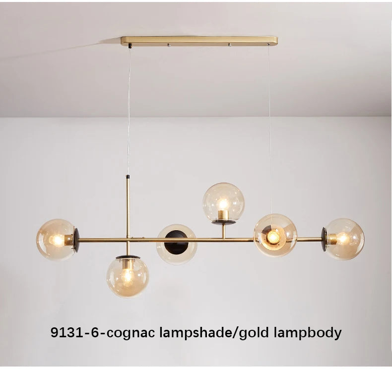 Pendant Light - Modern Minimalist Glass Ball Chandelier For Dining Room Kitchen Island Living Room SW-36210345 - SWEET-LIGHTS