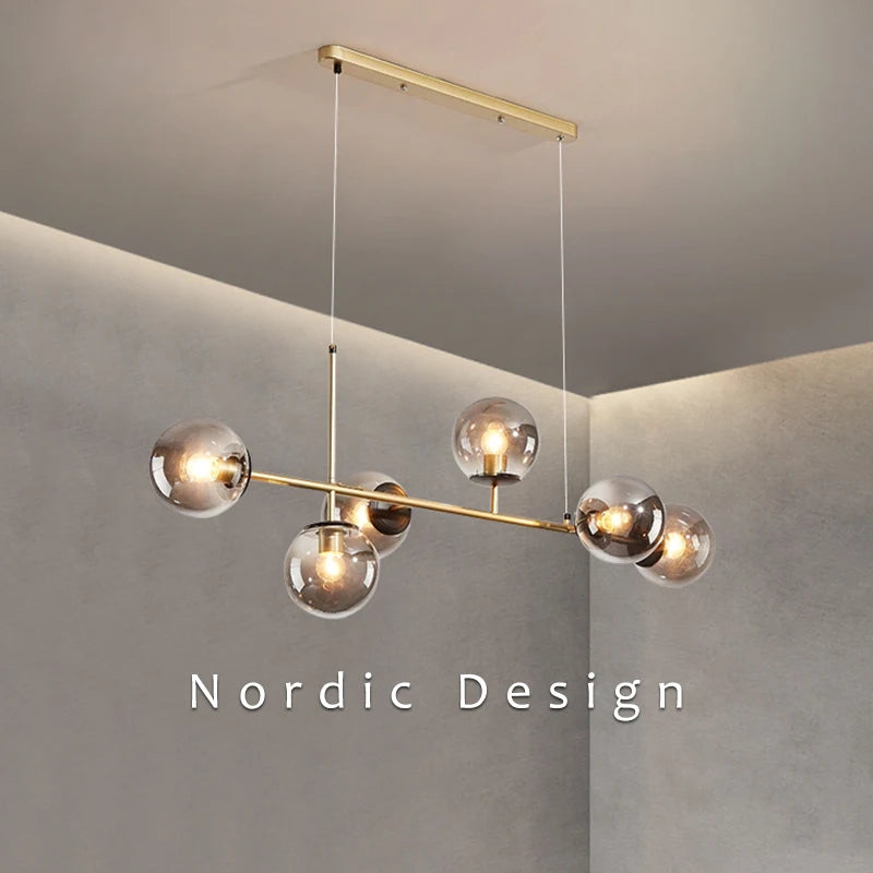 Pendant Light - Modern Minimalist Glass Ball Chandelier For Dining Room Kitchen Island Living Room SW-36210345 - SWEET-LIGHTS