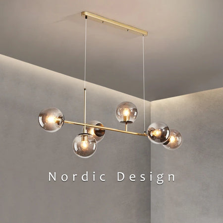 Pendant Light - Modern Minimalist Glass Ball Chandelier For Dining Room Kitchen Island Living Room SW-36210345 - SWEET-LIGHTS