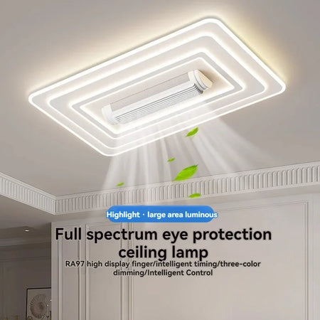 Fans - LED Invisible Bladeless Ceiling Fan Chandelier for Smart Home SW-36210347 - SWEET-LIGHTS