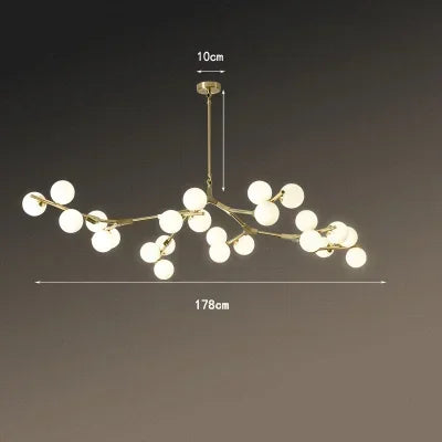 Pendant Light - Modern Tree Branches LED Chandelier with Glass Balls for Living Room and Dining Room SW-36210457 - SWEET-LIGHTS