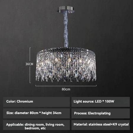 Chandelier - Italian Milan Luxury Crystal Hanging Lamp For Dining Room Hotel Villa Decor SW-36210456 - SWEET-LIGHTS