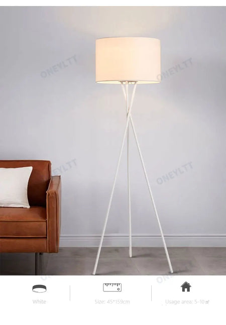 Floor Lamp - Scandinavian Fabric Led Tripod Design Light SW-36210347 - SWEET-LIGHTS