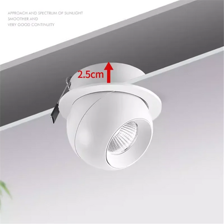 Spotlight - Embedded Rotating LED Downlights 7W9W12W15W20W Anti Glare COB Spot Lights AC90-260V SW-36210453 - SWEET-LIGHTS