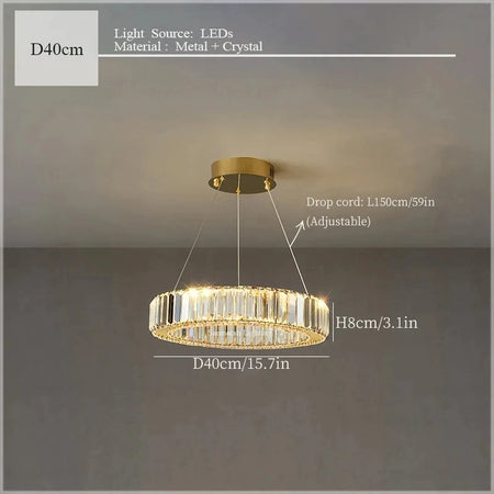 Pendant Light - Led Luxury Crystal Ceiling Pendant Lamp for Living Room and Dining SW-36210347 - SWEET-LIGHTS