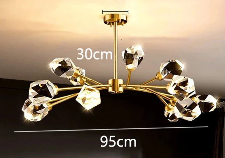 Pendant Light - Nordic All-Copper Molecular Chandelier LED SW-36210347 - SWEET-LIGHTS