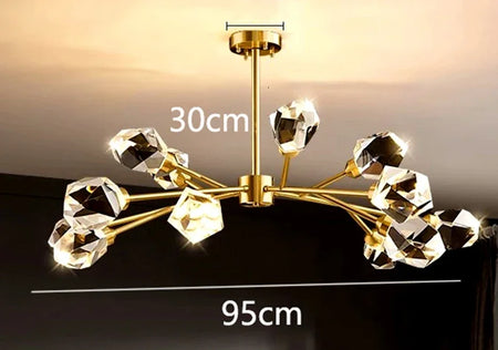 Pendant Light - Nordic All-Copper Molecular Chandelier LED SW-36210347 - SWEET-LIGHTS