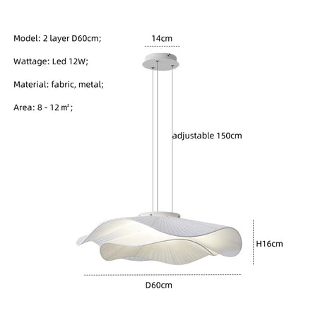 Pendant Light - Modern Simple Fabric LED Chandelier Dimmable Home Decor SW-36210345 - SWEET-LIGHTS