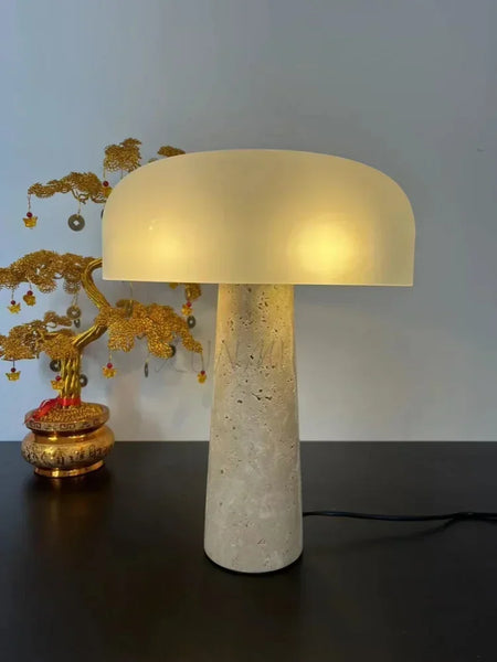 Table Lamp - Personality Simple Natural Travertine LED Mushroom Lamp SW-36210347 - SWEET-LIGHTS