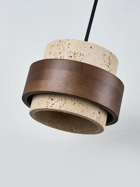 Pendant Light - Led Pendant Lamp Bedroom Chandelier Small Stone Wood Walnut Hanging Fixture SW-36210345 - SWEET-LIGHTS