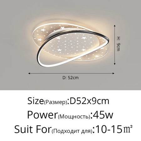 Ceiling Light - New Modern LED Black/Gold with Remote Control SW-36210678 - SWEET-LIGHTS