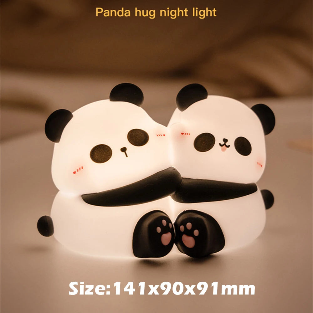 Children Lighting - Cute Hug Panda Night Light LED Squishy Animal Night Lamp 3 Level Dimmable for Kids SW-36210345 - SWEET-LIGHTS