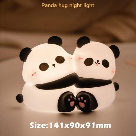 Children Lighting - Cute Hug Panda Night Light LED Squishy Animal Night Lamp 3 Level Dimmable for Kids SW-36210345 - SWEET-LIGHTS