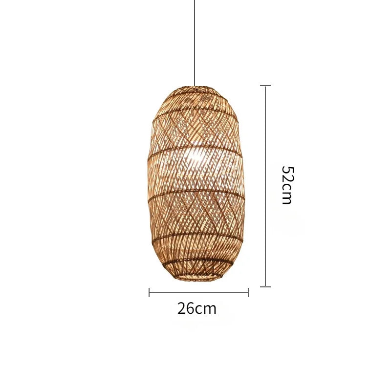 Pendant Light - SANDYHA Japanese Rattan Chandelier LED Lamp for Living Room Dining SW-36210438 - SWEET-LIGHTS