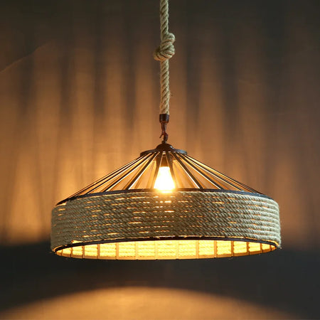 Pendant Light - Vintage Hemp Rope LED Industrial Chandelier SW-36210347 - SWEET-LIGHTS
