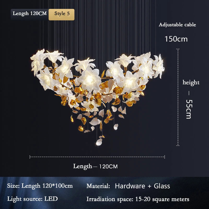 Chandelier - Loft Hanging Crystal Pendant Light for Modern Luxury Hotel Lobby Living Room SW-36210578 - SWEET-LIGHTS