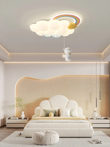 Children Lighting - Cartoon Cloud Rainbow Ceiling Light Bear Horse Rabbit Bedroom Lamps Eye Care Chandelier SW-36210345 - SWEET-LIGHTS
